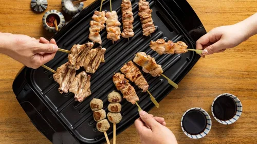 Vista 3 de Gmark Pinchos de paleta de bambú de 7" 100 ct, Púas de paleta de bambú natural, púas de barbacoa GM1032A