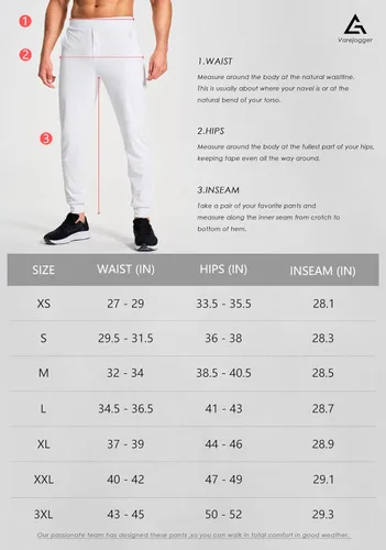 Vista 6 de Pantalones deportivos para hombre con bolsillos con cremallera, pantalones elásticos para correr, golf, entrenamiento, gimnasio, para hombre
