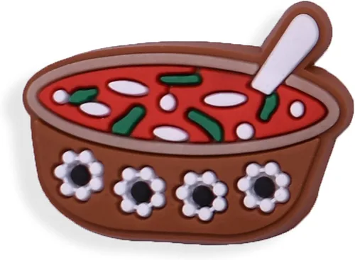Vista 4 de Clay Flowers 30 dijes negros para niñas y hombres regalo para cumpleaños fiestas vacaciones Navidad Cloruro de polivinilo No es una piedra preciosa