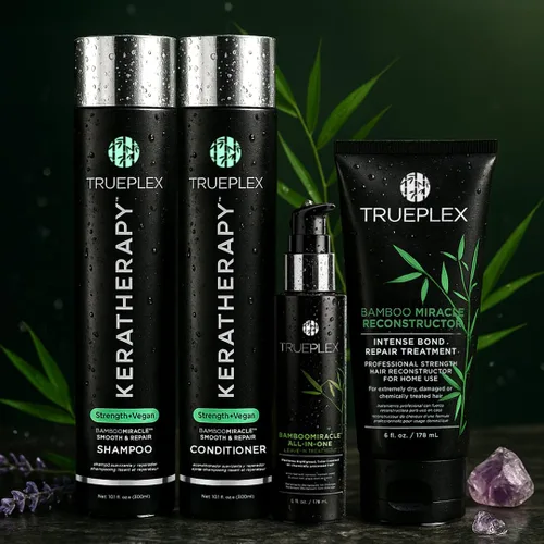 Vista 8 de KERATHERAPY Bamboo Miracle Smooth & Repair Champú, 10.1 onzas, 10.1 fl oz – Fórmula limpiadora vegana para cabello dañado y encrespado – Hidratante