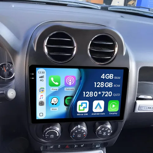 Vista 9 de Radio de coche para Jeep Compass Patriot 2010 2011 2012 2013 2014 2015 2016: pantalla táctil Android de 10.1 pulgadas para Compass Patriot estéreo