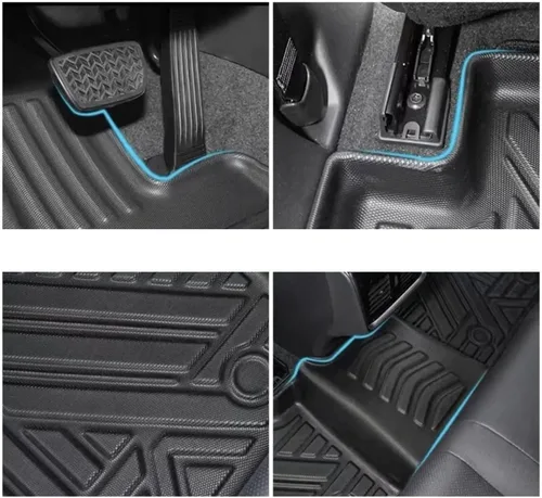 Vista 3 de Juego completo de tapetes de automóvil para todo tipo de clima, a Maxus T70, impermeables, antideslizantes, de elastómero termoplástico