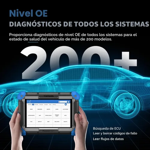 Vista 5 de TOPDON Herramienta de escaneo bidireccional Phoenix Lite 2, escáner OBD2