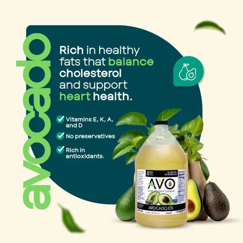 Vista 10 de AVO SIN OGM 100% Aceite de Aguacate, 1 Galón 128 Onzas Líquidas, SIN Conservantes Agregados