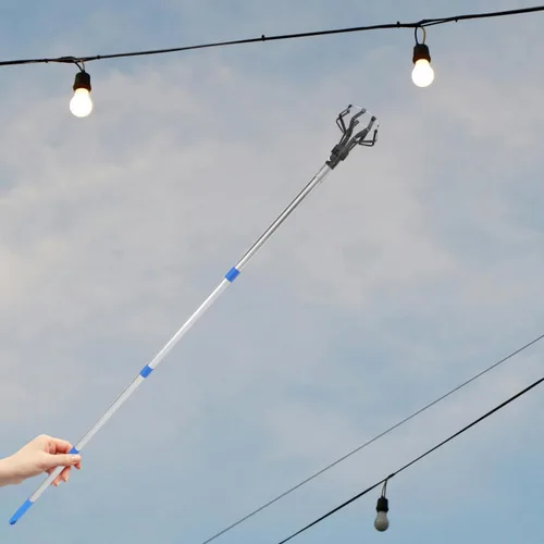 Vista 4 de Cambiador de bombilla para techos altos, cambiador de poste de extensión de luz con cestas y ventosa, herramienta removedor de bombillas para techos