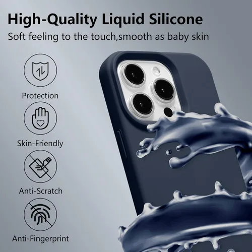 Vista 127 de Funda magnética de silicona para iPhone 13 Pro, color blanco antiguo [Compatible con Magsafe] [Forro de microfibra suave antiarañazos], funda