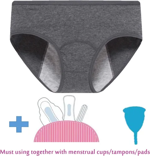Vista 3 de Demifill Adolescente Niñas Periodo Ropa Interior Algodón Suave Mujeres Bragas Para Adolescentes Escritos