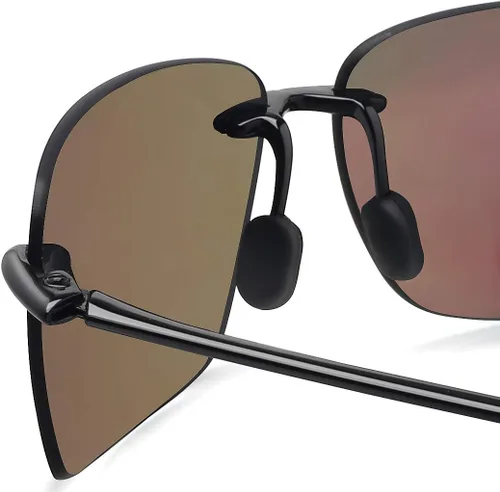 Vista 6 de JULI - Lentes de sol polarizados deportivos para hombres y mujeres, marco sin montura Tr90 para correr, pesca, golf, surf, conducción (azul)