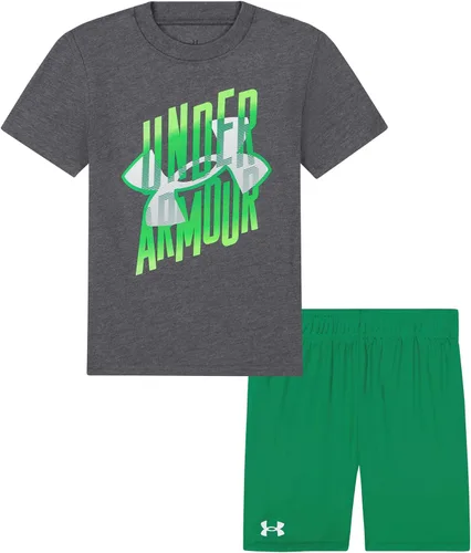 Vista 38 de Under Armour Conjunto de camiseta y pantalones cortos de manga corta de 2 piezas para niña Soft Fabric for Everyday Comfort, Breathable, Lightweight