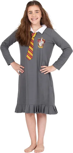 Vista 2 de Harry Potter - Pijama para niñas Hermione Gryffindor con corbata de forro polar