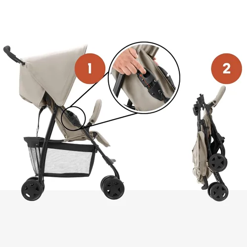 Vista 6 de Hauck Sport - Cochecito plegable ligero para bebés/niños pequeños, color Beige