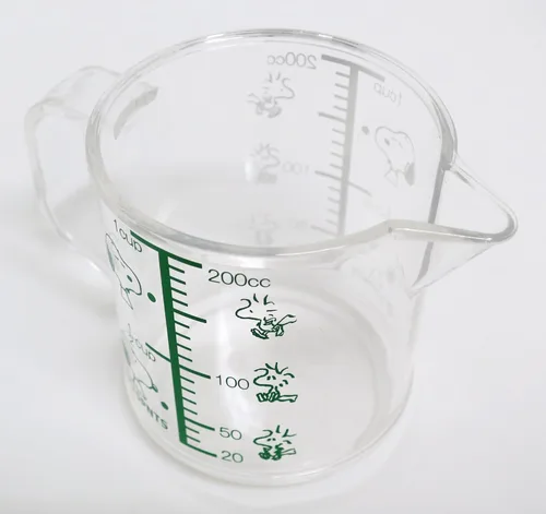 Vista 4 de Taza medidora OSK MC-1, Taza medidora Rilakkuma, Pequeña, 7.8 fl oz (200 ml), Fabricada en Japón, Graduada, Para agua hirviendo, Con asa, Linda