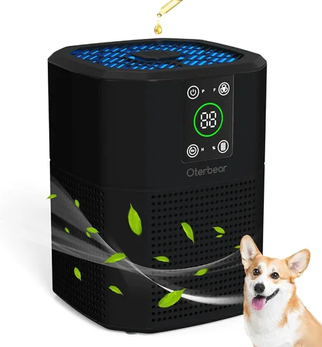 Vista 10 de Purificadores de aire para dormitorio y hogar de hasta 1350 pies cuadrados, Oterbear limpiador de aire para habitación con filtro HEPA H13 verdadero
