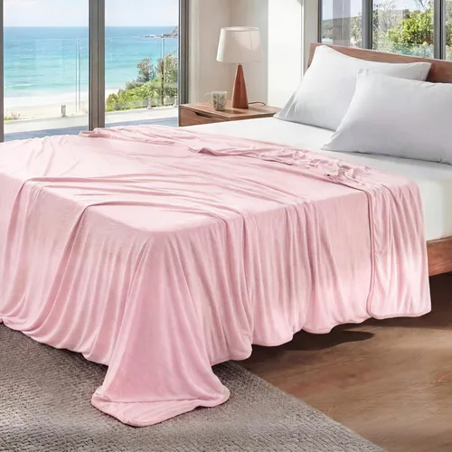 Vista 29 de Bedsure - Manta refrescante para personas que tienen calor al dormir, para habitación de niñas y niños, cobija fresca, ropa de cama ligera