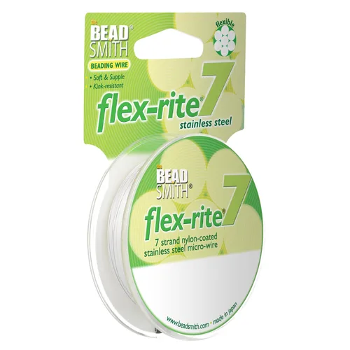 Vista 9 de The Beadsmith Flex-Rite - Alambre de acero inoxidable recubierto de nailon Transparente: 30 pies