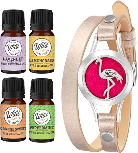 Vista 9 de Wild Essentials - Pulsera de cuero con aceite esencial, Cuero