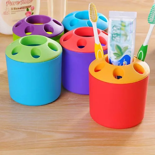 Vista 2 de DOITOOL Soportes para cepillos Soporte circular para cepillos de dientes, soporte para pasta de dientes, soporte para pasta de dientes, soporte