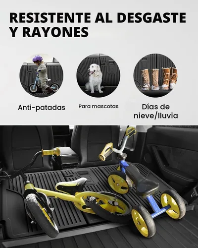 Vista 6 de LASFIT Alfombrillas de respaldo de asiento trasero para Tesla Modelo Y 2020