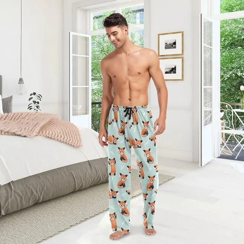 Vista 6 de Ollabaky Pantalones de pijama para hombre con bolsillos, pantalones de pijama para descansar, Multi