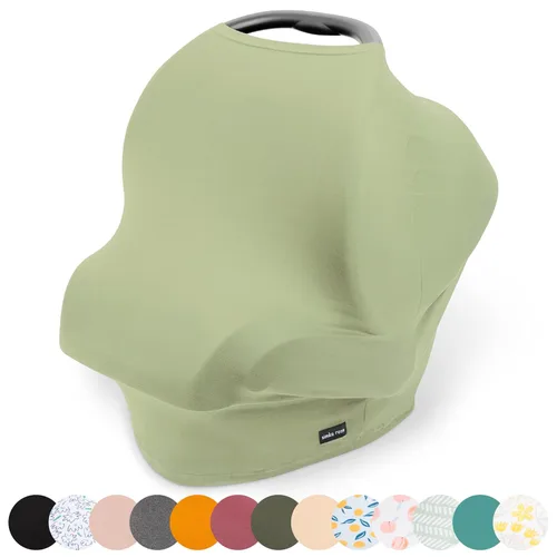 Vista 17 de Simka Rose Funda de asiento de automóvil para bebés, multiusos, transpirable, cubierta de lactancia y toldo para asiento de automóvil de bebé