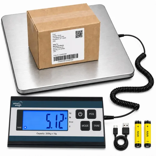 Vista 14 de Smart Weigh - Balanza digital de envío y pesaje postal, 110 lb x 0,1 oz, balanza de Oficina de Correo Postal, UPS, USPS 110 libras de montaje