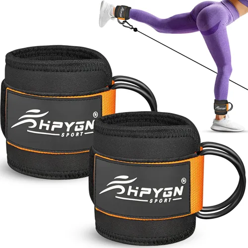 Vista 12 de Brazalete de tobillo para máquina de cable, brazaletes acolchados para patadas de máquina de cable, ejercicios de glúteos, extensiones de piernas