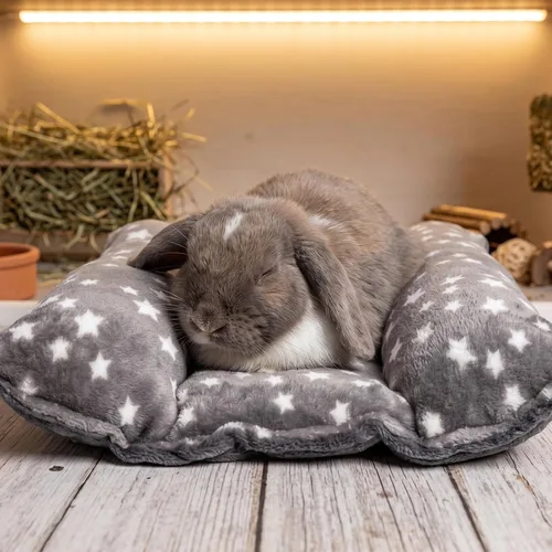 Vista 6 de Cama de conejo, accesorios de jaula de cama cóncava suave para animales pequeños