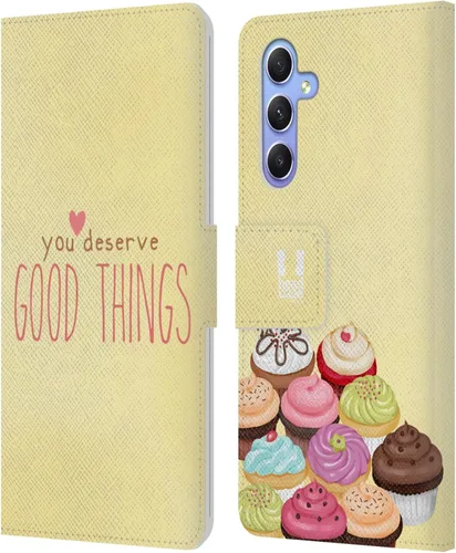 Vista 368 de Head Case Designs Assortment Cupcakes Happiness Leather Wallet Case Compatible with Samsung Galaxy A07 4G Surtido