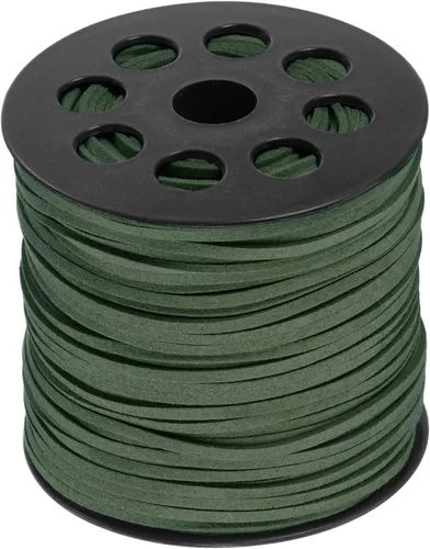 Vista 6 de HARFINGTON Cordón de gamuza sintética de 0.094 in, hilo de cuentas de microfibra, 100 yardas/295.3 ft, cuerda de manualidades para hacer joyas