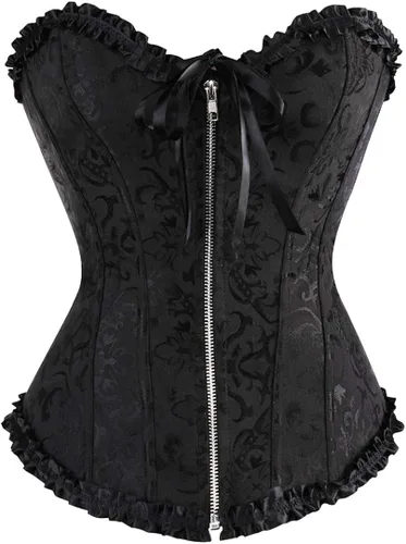 Vista 2 de Kranchungel Vestido con corsé estilo renacentistasteampunkgóticoburlesque para mujer
