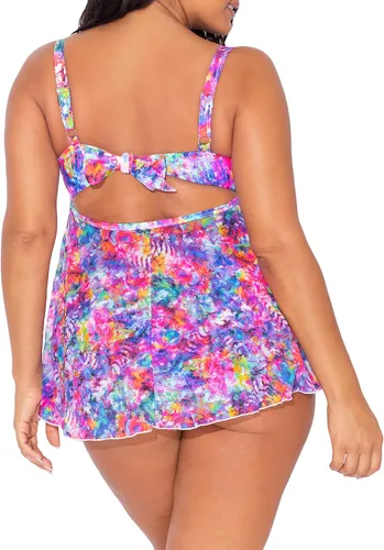 Vista 2 de Smart and Sexy Top de natación con volantes y volantes para mujer SA623