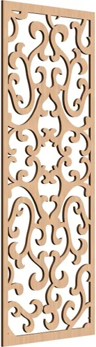 Vista 58 de 9 3/8 pulgadas de ancho x 24 3/8 pulgadas de alto x 1/4 de alto Smithfield paneles de pared de madera con calado, abedul