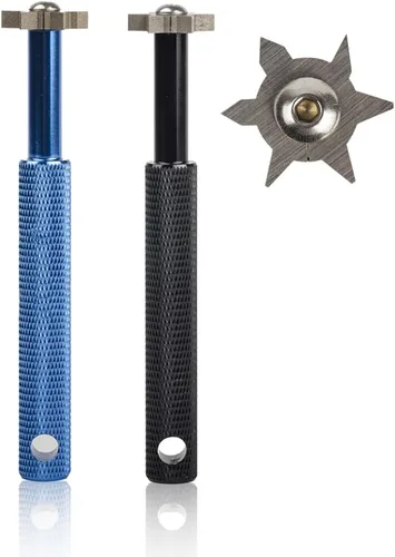 Vista 13 de HIFROM Afilador de ranuras con 6 cabezales – Afilador de ranuras para palos de golf, herramienta de reranurado y limpiador para todos los hierros