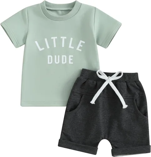 Vista 29 de Conjunto de camiseta de manga corta para bebé niño y niña, camiseta de manga corta, pantalones cortos casuales, ropa para recién nacidos, 6, 12, 18