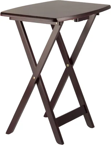 Vista 5 de Winsome Dylan Juego de Mesa de Aperitivos con Soporte, para Sala de Estar, 26", Espresso, Juego de 4 Mesas