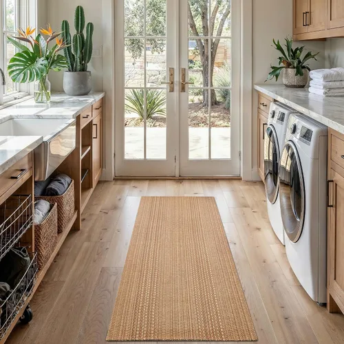 Vista 9 de MatEssenz Alfombrillas de cocina de 20 x 30 pulgadas para piso, alfombras de cocina tejidas, lavables a máquina, estilo bohemio, antideslizantes