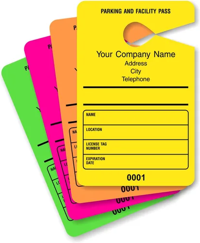 Vista 2 de SmartSign Paquete de 50 etiquetas personalizadas para contratistas – Añade tu dirección y número de etiquetas colgantes para espejo, papel de 3.5 x