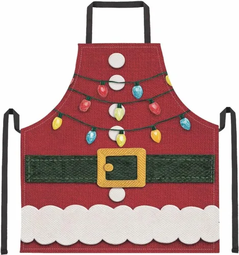Vista 21 de Dreaweet Delantal de cocina unisex con cuello ajustable de Navidad