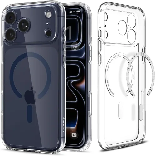 Vista 17 de Spigen Funda para iPhone 13 Mini, ultra híbrida MagFit [antiamarilleo] [compatible con Magsafe] - Transparente