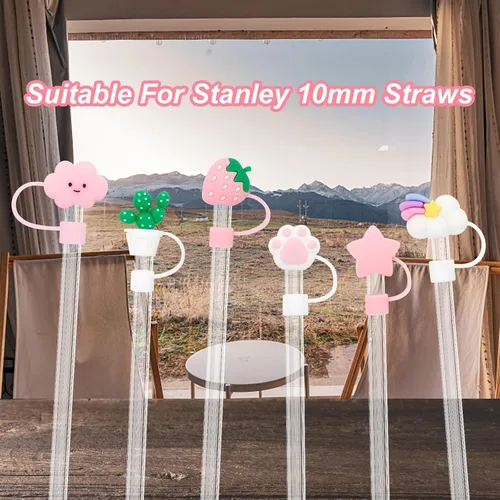 Vista 5 de Stanley Cup - Cubierta de popote para copa Stanley, 6 unidades, compatible con vasos Stanley de 30 y 40 onzas, accesorios para tazas Stanley