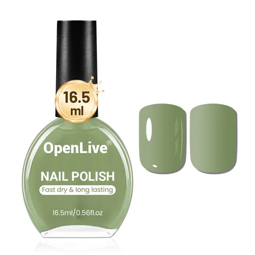 Vista 11 de OpenLive 16.5ml Esmalte de uñas negro de gran volumen de secado rápido, esmalte de uñas de color de secado rápido y larga duración para arte de uñas