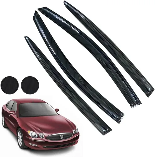 Vista 8 de Protectores de lluvia para Mazda 3 Hatchback 2010-2013, deflectores de ventana lateral con cinta adhesiva para Mazda 3 Hatchback, viseras de ventana