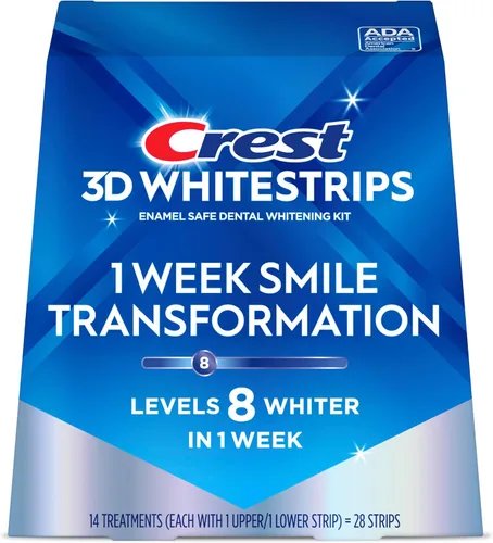 Vista 9 de Crest 3D Whitestrips, Transformación de Sonrisa de 1 Semana, Tiras Blanqueadoras 3D White, Kit de Tiras Blanqueadoras de Dientes, 14 Tratamientos