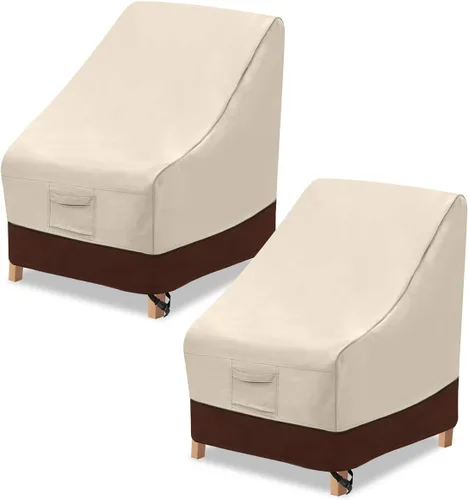 Vista 9 de Vailge Funda para Silla de Patio de Alto Respaldo, Fundas para Sillas de Exterior Impermeables, Funda para Silla de Comedor de 600D, Silla de Césped