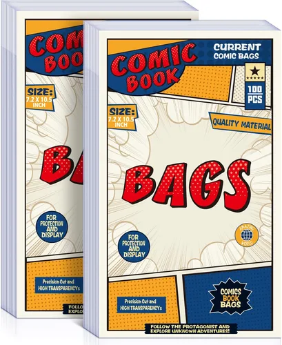 Vista 9 de Leffis Paquete de 100 tableros de cómics, tableros de cómics de tamaño actual