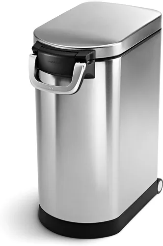 Vista 9 de simplehuman Contenedor mediano de almacenamiento de alimentos para mascotas, 25 litros, 27 lb / 12.2 kg, para alimentos para perros, gatos y aves