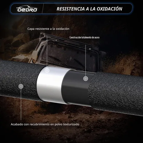 Vista 4 de OEDRO Combo de parachoques trasero compatible con Jeep Wrangler JK y Unlimited JKU 2007-2018 (2/4 puertas), todoterreno de ancho completo