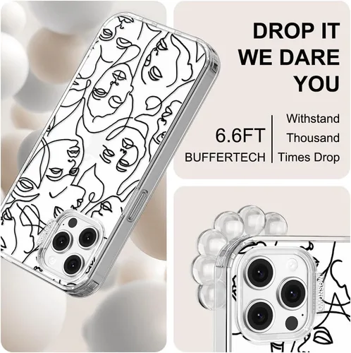 Vista 5 de MOSNOVO - Funda para iPhone 12/12 Pro, protección Buffertech de grado militar contra caídas (6.6 pies), antidesprendimiento, poliuretano