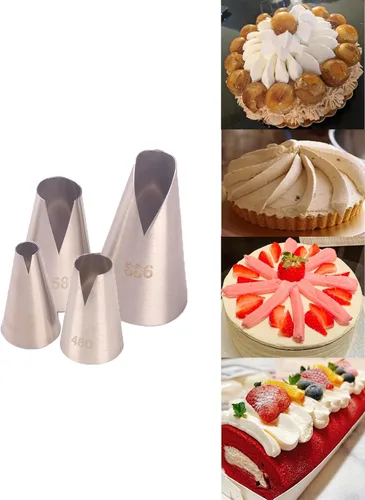 Vista 19 de Juego de puntas de tuberías para decoración de pasteles, puntas grandes de 1M 1A 2A 2D 4B
