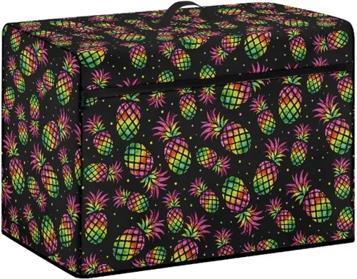 Vista 19 de Funda para máquina de coser de flores hippie grande, cubierta antipolvo, protección de fácil limpieza para máquina de coser, resistente a las Flor